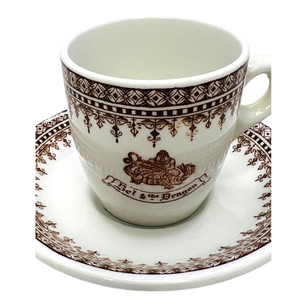 Bel & The Dragon Vitrified Hotel Ware Espresso Teacup Set Dunn Bennett - Picture 2 of 10